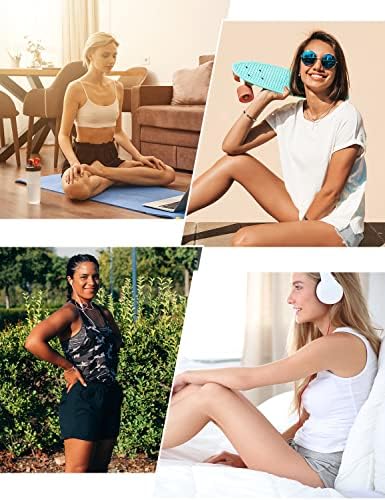 Baleaf Women's 2,5 de cintura alta confortável lounge macio casual shorts de ioga shorts de bolso