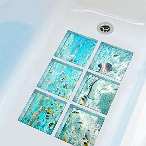Chezmax The Subwater World Bath Bath degrau adesivos Decalques de segurança de tatuagens de banheira não deslizante TATOOS Decalques da banheira Non Slip Slip Bathto