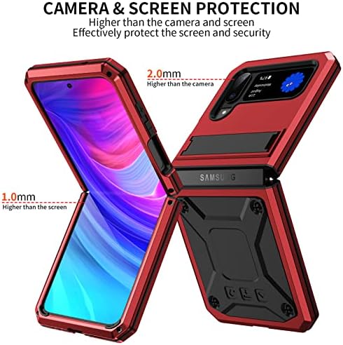 Caixa Galaxy Z Flip3, caixa Galaxy Z Flip4, capa de protetor de serviço pesado à prova de choque para o Samsung