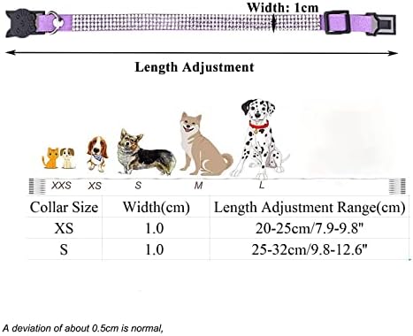 BEACADEN 2 Tamanhos ajustáveis ​​colares de gato de strass personalizados com colarinho de gato de gato