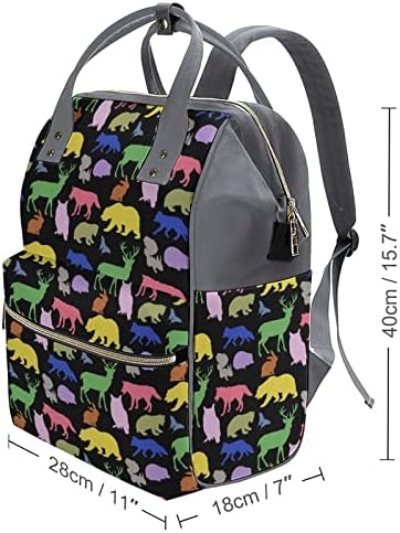 Bolsa de viagem de mochila de animais da floresta bolsa de ombro leve mochila de mamã