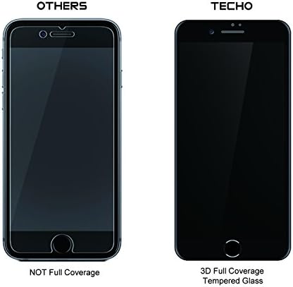 Protetor de tela de privacidade do Techo para iPhone 8 Plus 7 Plus, Anti-espião 9H Temperado Vidro,