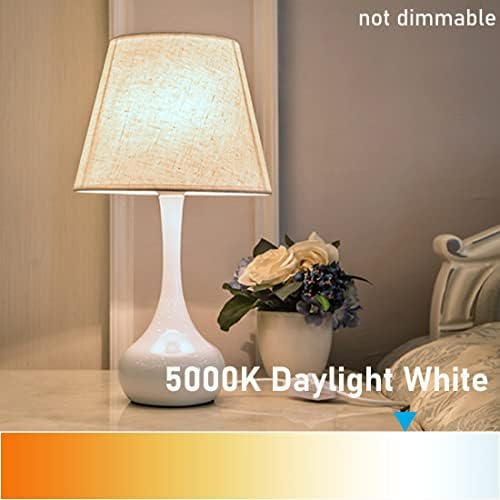 Lâmpadas LED de Yukihalu A15, equivalentes de 60W, base E26, 5000k Daylight White, 7W 600 lúmens 120V,