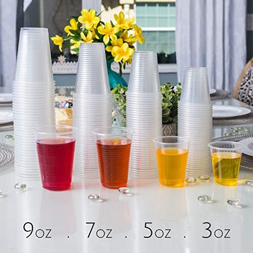 PlasticPro descartável de peso médio de peso plasático com copos de bebida clara