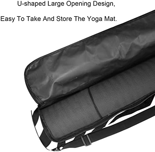 Bolsa de tapete de ioga ratgdn, zebra impressão exercício de ioga transportadora de tapete full-zip yoga tape