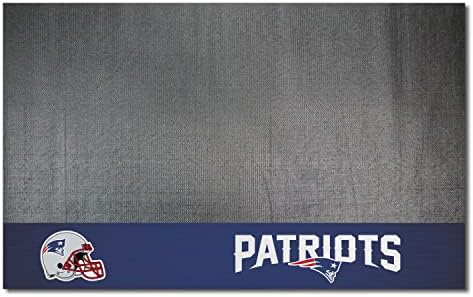 Fanmats 12192 New England Patriots Vinyl Grill Mat - 26in. x 42in. - Tapete de proteção do pátio do convés | Petróleo,