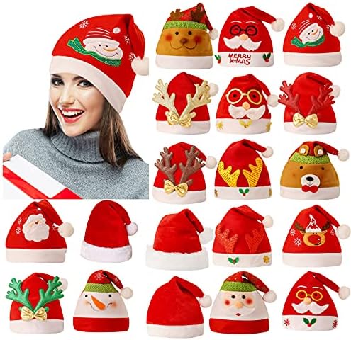 Chapéus de Natal do ICODod, chapéu de Papai Noel para FESTIDAS PANTA HATS PANTA CHATES ADULTOS CHAPES DE NATAL