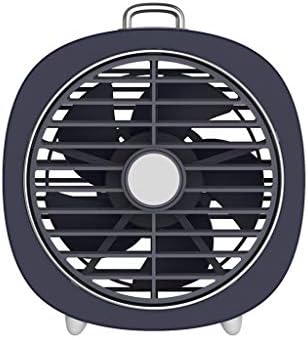 Toxz Mini Fan Fan Desktop Rotating Fan com luz noturna, USB recarregável, vento silencioso de 3 velocidades,