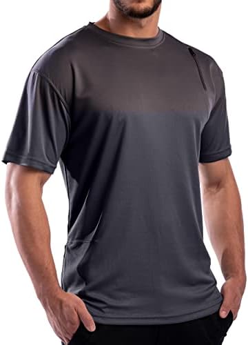 Camisa de manga curta atlética masculina de Scottevest | 3 bolsos | Anti-Pickpocket