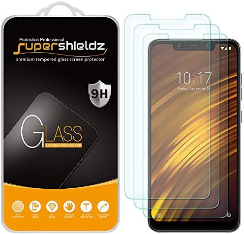 SuperShieldz projetado para Xiaomi Pocophone F1 Protetor de tela de vidro temperado, anti -arranhão,