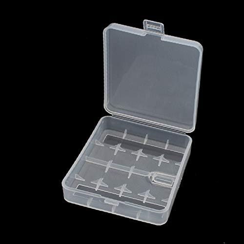 X-Dree 80mmx72mmx22mm caixa de armazenamento transparente Organizador de bateria de plástico rígido (80mmx72mmx22mm