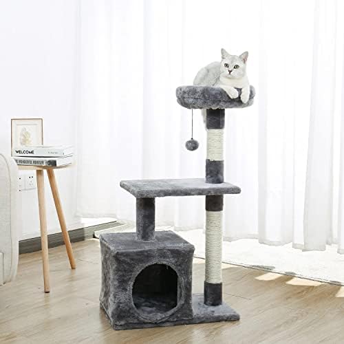 Zyswp Cat Trees for Kittens Cat Furniture Towers com postes de arranhões Double House House Kitty Cat Atividade