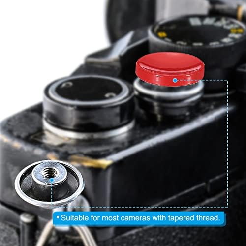 Botão do obturador da câmera Patikil, 3 Pacote Botão de liberação macia Botão de câmera de cobre puro côncavo, vermelho/preto/amarelo