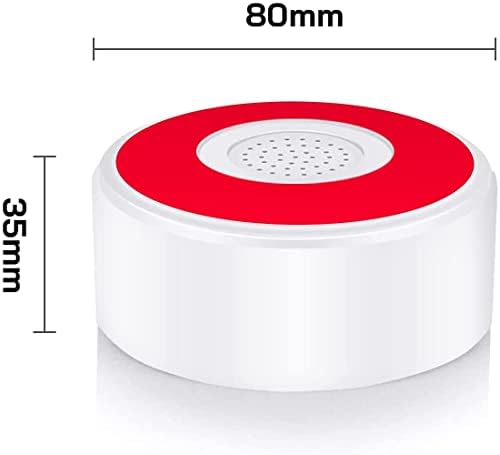 OUVOPO Indoor Siren Alarm com alertas de estroboscópio, sirene inteligente, suporte USB e com bateria de backup