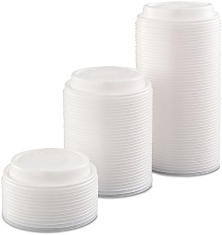 Dart 16el Cappuccino Dome Sipper tampas se encaixam em 12-24 onças de xícaras brancas 1000/caixa