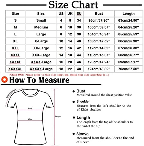 Wuztai Camisetas de manga curta para mulheres moda 3/4 mangas impressas blusas de camiseta de verão túnicas