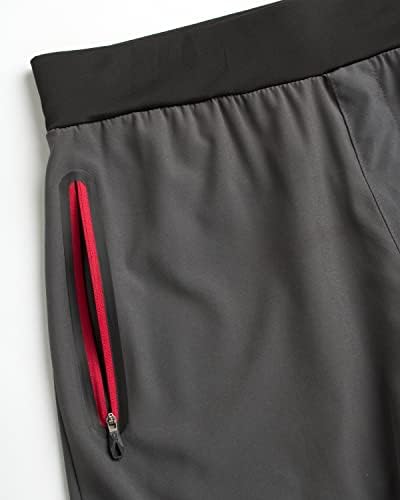 Shorts atléticos masculinos do Spyder - 2 pacote de shorts de tecido leve multifuncional com bolsos com zíper