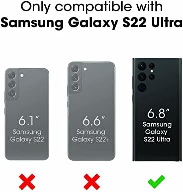 OtterBox Galaxy S22 Caso da série Ultra Simetria - preto, ultra -assportador, compatível com carregamento sem fio,